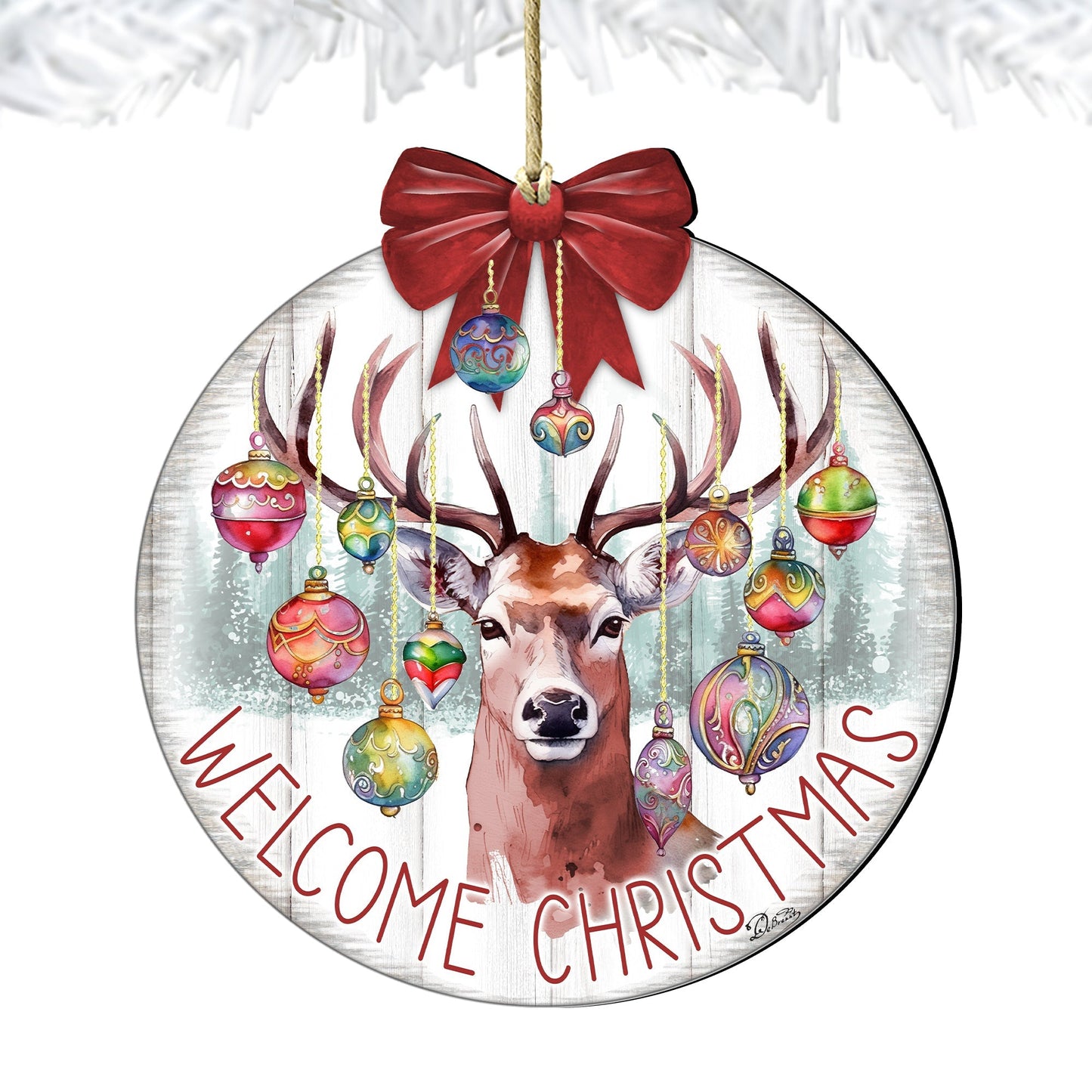 Welcome Christmas Wooden Ornaments by G. Debrekht Christmas Decor - 933118