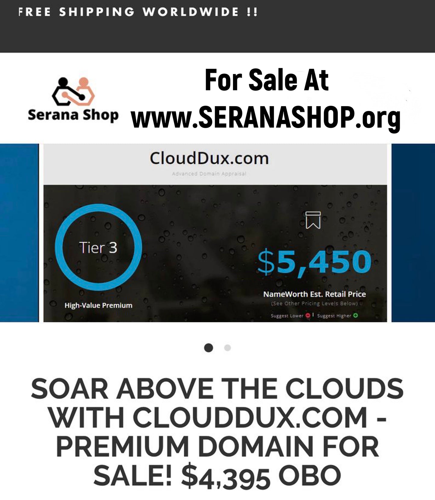 Clouddux.com  $4,395.00  OBO